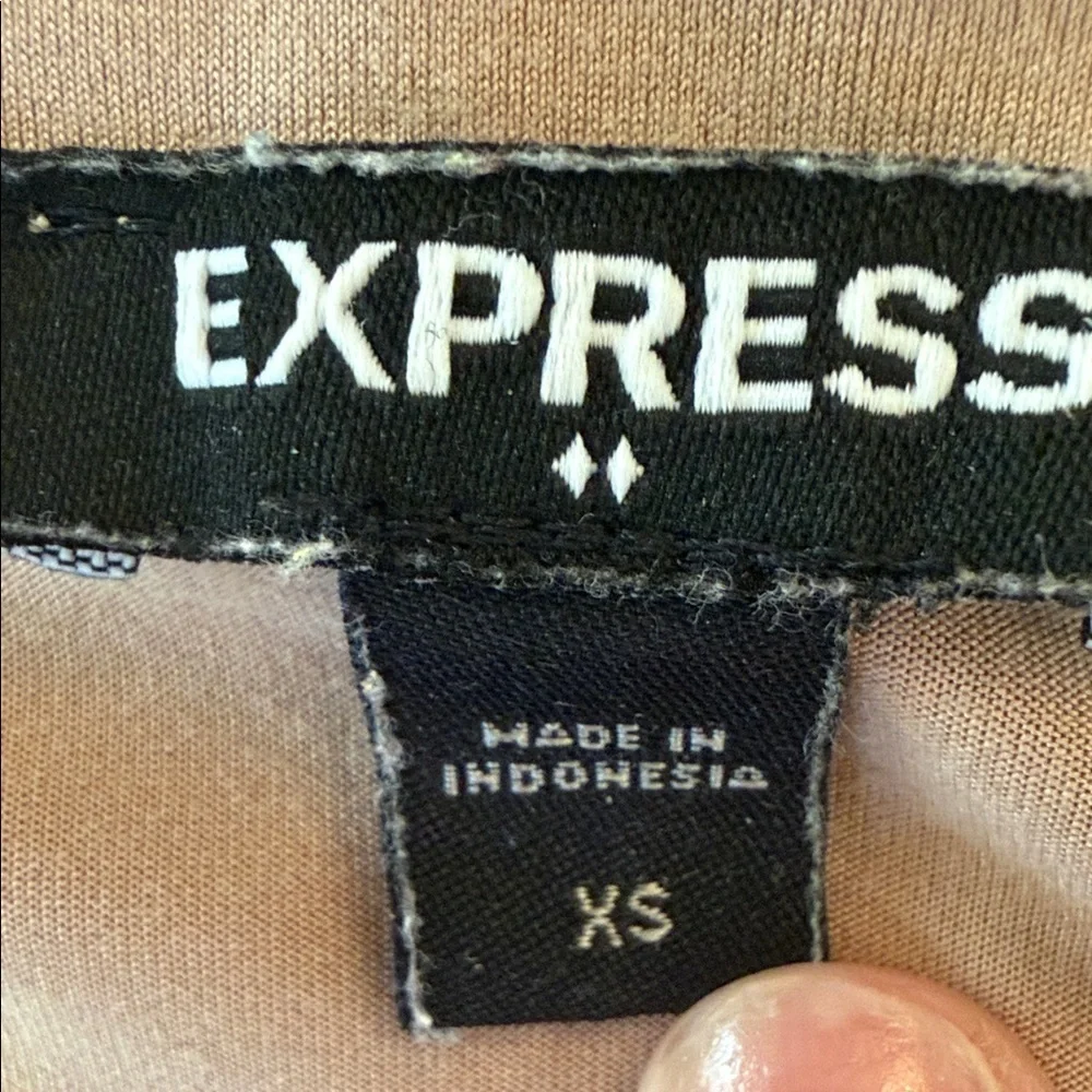 Express Crew Neck Bodysuit Womens XSmall beige